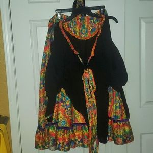 Women's Hippie Adult Costume Used Size Plus Size